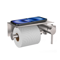 Robinet Mitigeur Bidet Shattaf SUS304 avec Support Porte-Papier Toilette et Étagère pour Salle de Bain - Offre Spéciale