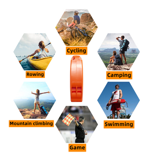 Silbato de rescate de emergencia para deportes acuáticos, silbato naranja con cordón para deportes acuáticos, <span class=keywords><strong>buceo</strong></span>, senderismo, Camping - Product Image 3