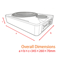 Subwoofer Mobil Aktif Slim 10 Inch di Bawah Jok, Speaker Bass Full Aluminium dengan Tweeter Frekuensi Tinggi Terintegrasi, Langsung dari Pabrik