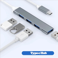 Hub USB C 4 ports, adaptateur USB 3.0, transfert de données 5 Gbps, station d'extension multiport pour ordinateur portable, PC, MacBook, iPad