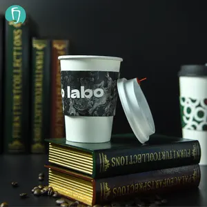 10 unzen einzelne wand weiß druckbare anpassen günstige preis qualität kaffee papier tasse