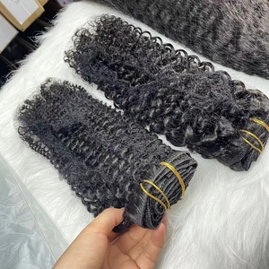 Extensions de cheveux Amara Hair, qualité 16A, clipsables, 100% cheveux humains naturels, bouclés, double épaisseur, clips sans couture, extensions de cheveux humains - Product Image 4