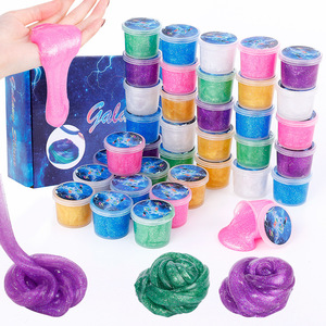 Slime de Cristal con Diseño de Cielo Estrellado en Frascos Pequeños, Slime de Colores Mezclados, Pegamento Espumoso, Fabricante de Slime al por Mayor - Product Image 1