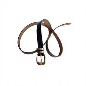 Ceintures de luxe écologiques en cuir de vachette faites à la main avec boucle carrée en acier, accessoires de mode vintage pour filles, impression de logo personnalisée - Product Image 4