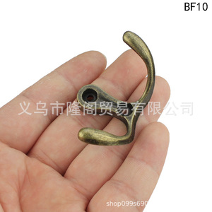 Antique Double Hook Clothes Hook 53mm Wall Mounted Vintage <b>Coat</b> Hat Hook BF10 - Product Image 2