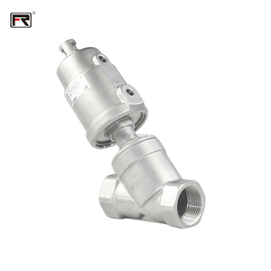 Vanne d'angle pneumatique Furui à filetage femelle en acier inoxydable, double action, joint PTFE, tailles de port 1/2in-4in, commande d'air (<span class=keywords><strong>BSPP</strong></span>/NPT) - Product Image 3