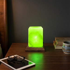 Lámpara de Sal Rosa del Himalaya 100% Natural de Primera Calidad para Decoración del Hogar, Mini Lámpara USB con Forma de Hoja, Atrapasueños Feng Shui Tallado - Product Image 1