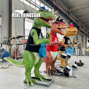 Exhibiciones de Dinosaurios Animatrónicos de Dibujos Animados con Música Personalizada para Parques de Diversiones, Bandas de Animatrónicos de Fibra de Vidrio y Metal para Interiores/Exteriores, Centros Comerciales - Product Image 6