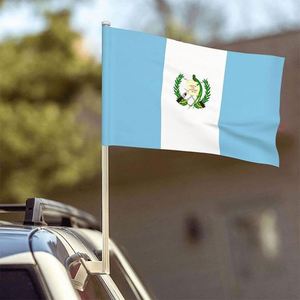 ธงกัวเตมาลาแบบหนีบติดกระจกรถยนต์ ขายส่ง ผ้าโพลีเอสเตอร์สองชั้น ป้องกันรังสียูวี สำหรับตกแต่งภายนอก ขนาด 18"x12" - Product Image 6