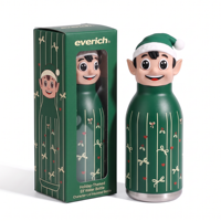 Bouteille d'eau en acier inoxydable 316/304 de 450 ml avec tête d'animal, gobelet pour enfants avec paille et brosse de nettoyage, cadeau de Noël mignon