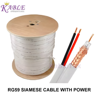 Cable coaxial Siamés RG59 0.81CU 2C/18AWG con cables de comunicación de alimentación Producto