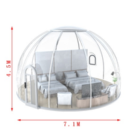 Tente de maison à bulles de luxe personnalisée pour l'extérieur dôme sphérique en polycarbonate transparent de 6mm cadre en aluminium étanche étoilé