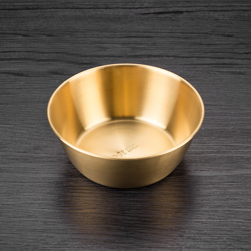 Rice wine bowl [Gold, handleless]