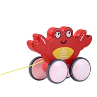 Chariot à roulettes avec corde à tirer, jouet pour bébé, pour apprendre à marcher
