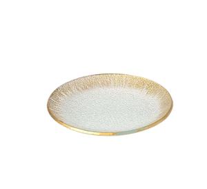 Atacado vidro ouro aro casamento carregador placas para decoração home vidro carregador placas - Product Image 1