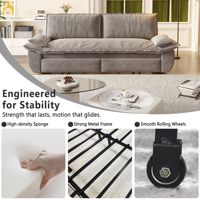 Futon-Schlafsofa Queen-Size Ausziehbares Bett 3-in-1 Konvertierbares Schlafsofa mit Modernem Samt-Futon-Couch für Apartment-Schlafzimmer