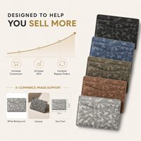 Porte-cartes léger en cuir souple camouflage gris pour les boutiques d'extérieur, étui à cartes personnalisé OEM avec logo estampé argenté, cadeau pour grossistes