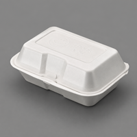 Boîte à lunch jetable en mousse à compartiment unique T08LB, boîte d'emballage pour hamburger, boîte à hamburger biodégradable pour la restauration rapide