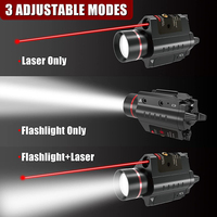 Meilleures ventes - Lampe torche tactique verte 300 lumens avec laser intégré pour casque