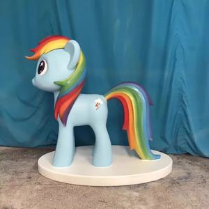 Sculptures en fibre de verre sur le thème de My <span class=keywords><strong>Little</strong></span> <span class=keywords><strong>Pony</strong></span>, figurines de dessins animés d'extérieur pour la décoration des zones commerciales - Product Image 4