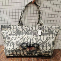 ZC133 Sac fourre-tout coréen tendance en jean et nylon, sac à bandoulière en toile, sac à main panier de légumes grande capacité
