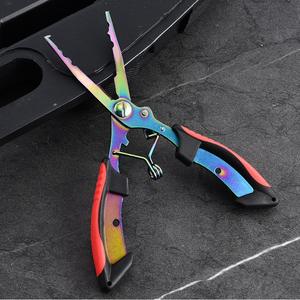 Alicates para señuelos Ztc407, removedor de anzuelos de pesca de acero inoxidable 420 con mango de goma para uso en aparejos de pesca - Product Image 1