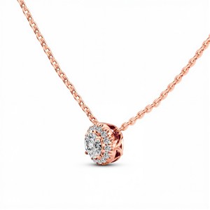Colgante de Diamante Redondo de Primera Calidad de 0.20 Quilates, Creado en Laboratorio, para Mujer, Color VVS VS EF, Plata de Ley 925, Oro de 10KT 14KT 18KT - Product Image 4