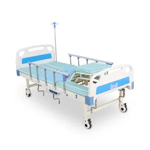 2024 New Design Crank Hospital Manual Nursing Bed Manual Metal Medical Nursing Care Hospital Bed