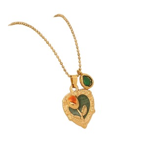 Collana con Ciondolo a Cuore in Acciaio Inossidabile Vintage, Elegante e Retrò, Gioiello di Lusso Leggero per Donne - Product Image 6