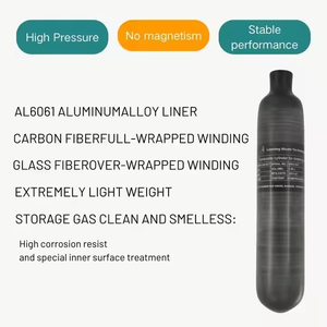 ถังแก๊สคาร์บอนไฟเบอร์0.5L ถังอากาศ <span class=keywords><strong>PCP</strong></span> 500cc 300bar ที่มีความทนทานต่อการกัดกร่อนสูงและมีความพิเศษสำหรับรักษาพื้นผิวด้านใน - Product Image 3