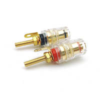 Connecteur banane Hifi à vis 4 mm plaqué or Prise haut-parleur Borne d'amplificateur Borne de liaison