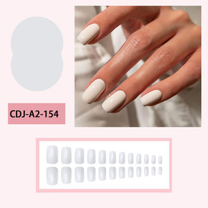 Uñas Postizas Blancas Puras, Largas y Cuadradas, Material ABS, Acabado Brillante, para Uso Diario en la Oficina, Certificación OEM, ODM, MSDS, Estándar de Exportación - Product Image 2