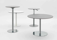 Table haute réglable pour bar, style moderne et épuré, très vendue, avec plateau en verre, idéale pour les pubs et restaurants en extérieur
