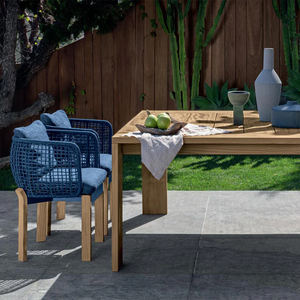 Ensemble de mobilier de jardin en teck haut de gamme, moderne et pastoral, tables et chaises en teck pour patio, meubles d'extérieur imperméables, chaises en teck pour cour - Product Image 6