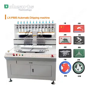 3D PVC silicone patch logo dripping machine