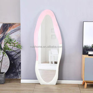 Traditional <strong>Freestanding</strong> Full Length Irregular Floor Dressing <strong>Mirror</strong> for <strong>Bathroom</strong> Home Decoration - Product Image 6