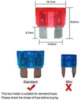 Cubierta de la caja de fusibles para scooter eléctrico Mitsubishi Suzuki Swift modelo 2008, con código de color para fusibles térmicos y recorte de base