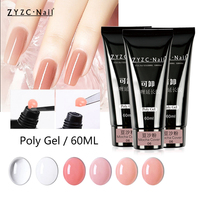 Gel d'extension d'ongle acrylique imbibé UV réparation renforcer le gel dur fluide rapide constructeur poly gel d'extension liquide pour l'art des ongles