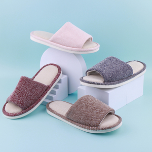 Venta al por mayor de las mujeres de pana arco sala de estar <span class=keywords><strong>zapatos</strong></span> zapatillas hogar suave Casual Otoño Invierno silencioso ligero antideslizante zapatillas - Product Image 4