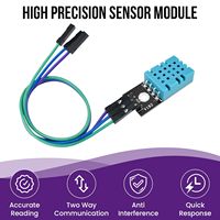 Módulo de Sensor de Temperatura y Humedad Digital DHT11 con Cable, Temperatura 0~50 (2) Humedad 20~95% RH (5%) para Prácticas Electrónicas y DIY