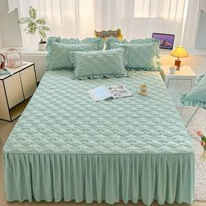 Protector <span class=keywords><strong>de</strong></span> Colchón y Sábana Ajustable <span class=keywords><strong>de</strong></span> Invierno, Grueso, Ecológico, 300 Hilos, Antipolvo, con Funda <span class=keywords><strong>de</strong></span> Almohada - Product Image 5