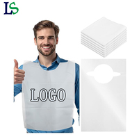 Bavoirs jetables personnalisés en non-tissé pour adultes, imprimés sur mesure, pour barbecue, homard, restaurant, avec logo