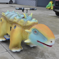 Trottinette Électrique Animatronique Dinosaure pour Enfants, Modèle à Monnayeur pour Parcs et Centres Commerciaux