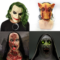 Masque de Nonne Valak, Décoration de Fête, Masque en Latex Effet Réel, Fournitures d'Halloween Effrayantes, Masque d'Halloween