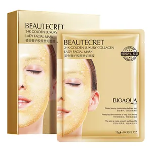 BIOAQUA Hautpflege maske 24 Karat Gold Kollagen Kristall Gesichts maske Bleaching Verbessern Sie die straffende Gesichts maske mit dunkler Essenz