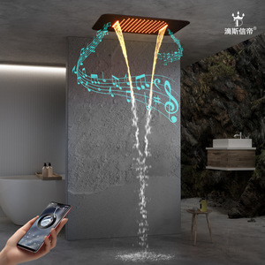 Ducha Empotrada Dipsi Dei 58X38Cm de Acero Inoxidable con LED, Música, Cascada y Lluvia, con Control por Aplicación - Product Image 2