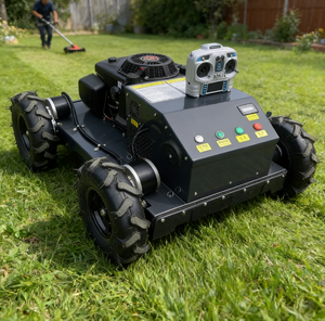 Nouveau déchiqueteur d'herbe industriel tout-terrain de 550 mm à chenilles, à essence, télécommandé sans fil - Product Image 6