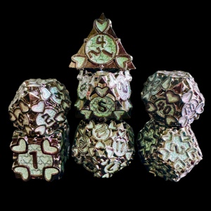 High Quality Customized Cool Iron Man <b>Dice</b> <b>Set</b> No MOQ Feeling China Supplier Game For RPG Tabletop Gaming - Product Image 3