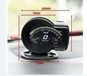 Dream color multi-function tachometer voltmeter water temperature gauge carbon fiber enclosure instrument