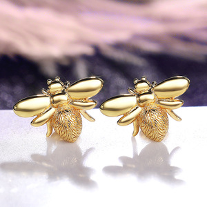 Orecchini a Perno a Forma di Ape per Donne, Accessori di Moda Carini Stile Insetto per Uso Quotidiano - Product Image 3
